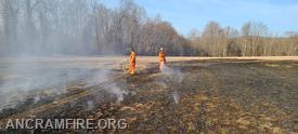 Brush fire on Overmountain Road